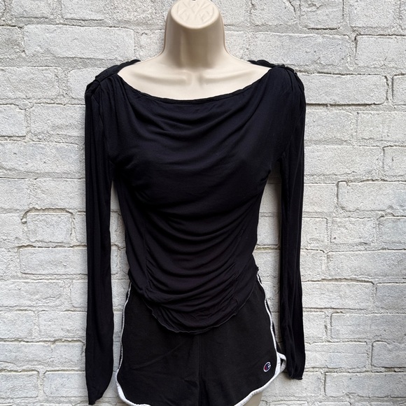 FREE PEOPLE Nite We Met Rouched Tee - Picture 1 of 4